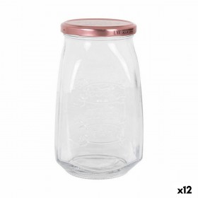 Barattolo In Vetro Trasparente Inde Tasty 1,05 L Con coperchio (12 Unità)