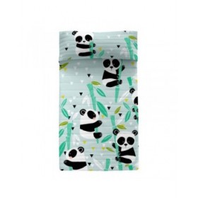 Trapunta HappyFriday Moshi Moshi Azzurro 200 x 260 cm Panda