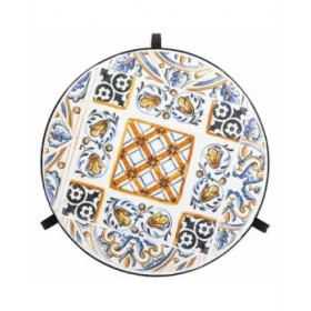 Supporto per Vaso Alexandra House Living Nero Ferro Piastrella 33 x 37 x 33 cm 3 Pezzi