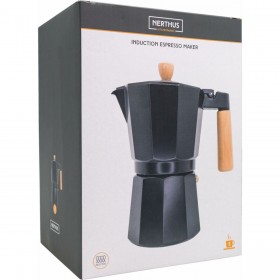 Caffettiera Italiana Vin Bouquet Alluminio 9 Tazze Nero
