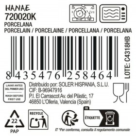 Teglia da Cucina La Mediterránea Hanae Giapponese Rotonda 20 x 20 x 2,5 cm (18 Unità)