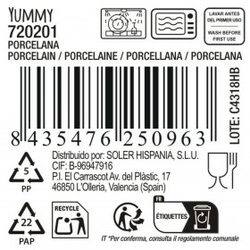 Ciotola La Mediterránea Yummy Bianco 13 x 8,3 x 5,7 cm (24 Unità)