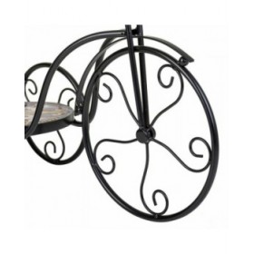 Supporto per Vaso Alexandra House Living Nero Ferro Piastrella Bicicletta 23 x 36 x 53 cm