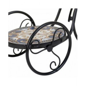 Supporto per Vaso Alexandra House Living Nero Ferro Piastrella Bicicletta 23 x 36 x 53 cm