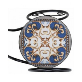 Supporto per Vaso Alexandra House Living Nero Ferro Piastrella Bicicletta 23 x 36 x 53 cm
