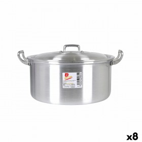 Casseruola con coperchio Alluminio 31,3 x 26,5 x 13,5 cm (8 Unità)