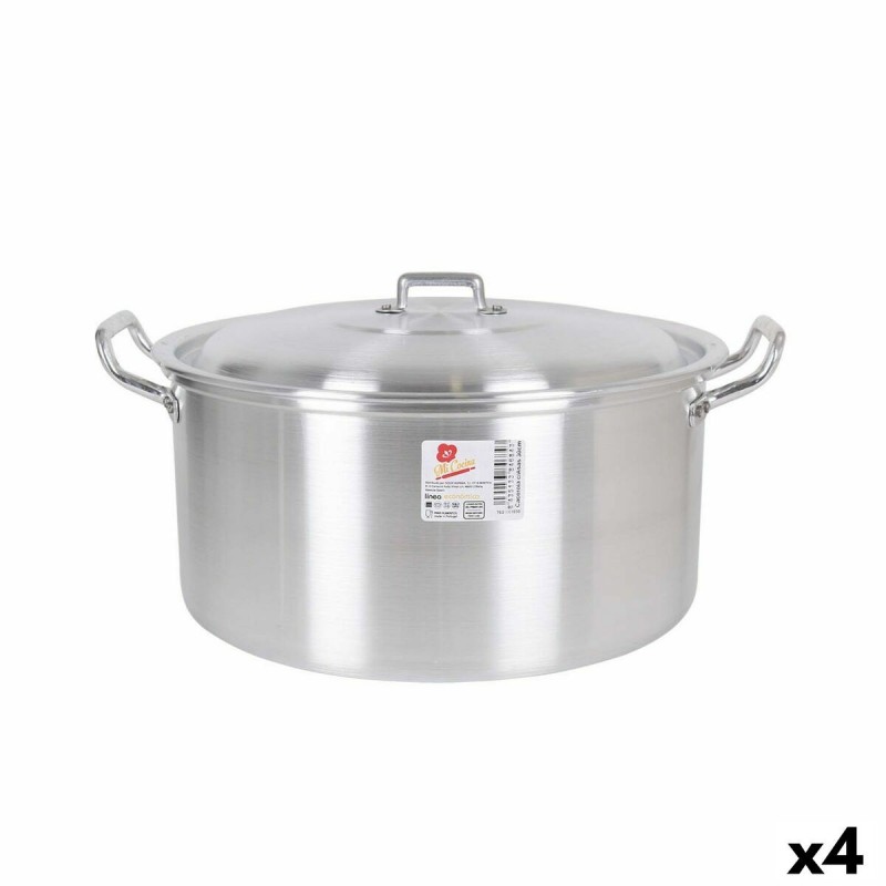 Casseruola con coperchio Alluminio 38,5 x 33 x 18,5 cm (4 Unità)