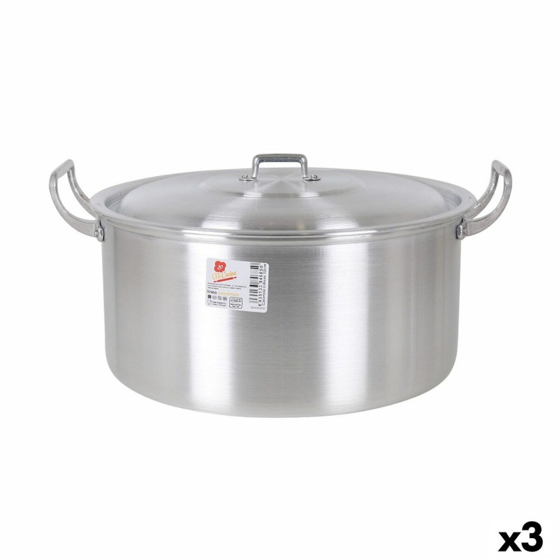 Casseruola con coperchio Alluminio 41 x 33 x 19 cm (3 Unità)