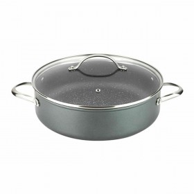 Casseruola con coperchio Fagor Grigio Ø 28 cm Alluminio Forgiato