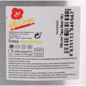 Pentola con Coperchio Alluminio 33 x 28 x 24 cm (4 Unità)