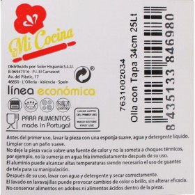 Pentola con Coperchio Alluminio 44 x 38 x 30 cm (2 Unità)