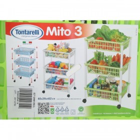 Carrello per Verdure Tontarelli Mito 3 Plastica Verde 40 x 29 x 62 cm (12 Unità)
