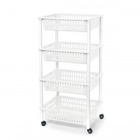Carrello per Verdure Tontarelli Mito 4 Plastica Bianco 40 x 29 x 62 cm (12 Unità)