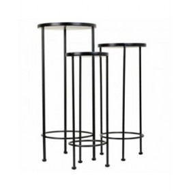 Supporto per Vaso Alexandra House Living Nero Ferro Piastrella 30 x 68 x 30 cm 3 Pezzi
