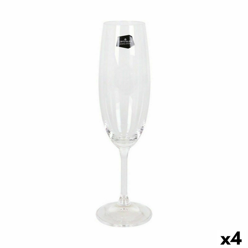 Calice da champagne Crystalex Lara Cristallo 220 ml Champagne 6 Pezzi (6 Unità) (4 Unità)