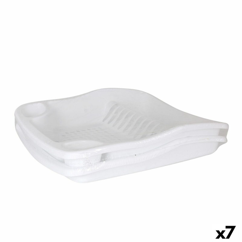 Scolapiatti da Lavandino Dem Bloom Bianco Plastica 48 x 40 x 11,5 cm (7 Unità)