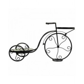 Supporto per Vaso Alexandra House Living Nero Ferro Piastrella Bicicletta 26 x 43 x 67 cm