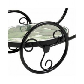 Supporto per Vaso Alexandra House Living Nero Ferro Piastrella Bicicletta 26 x 43 x 67 cm