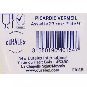 Piatto da pranzo Duralex Picardie Cristallo Ambra Ø 23 cm (48 Unità)