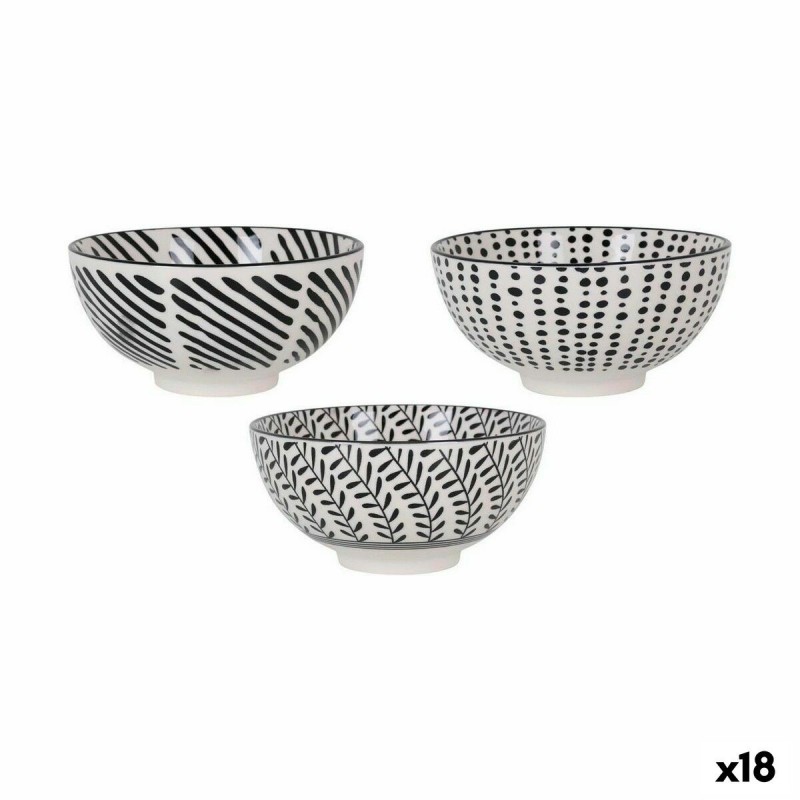Ciotola per Aperitivi Alfares Nomi Nero ø 15,5 x 7,7 cm 15 x 7,3 cm (18 Unità)