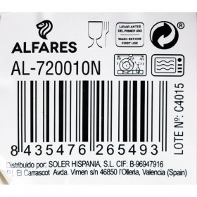Ciotola per Aperitivi Alfares Nomi Nero ø 15,5 x 7,7 cm 15 x 7,3 cm (18 Unità)