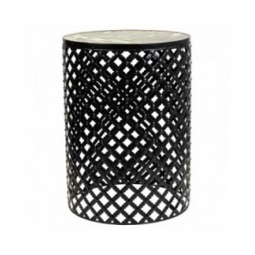Supporto per Vaso Alexandra House Living Nero Ferro Piastrella 38 x 50 x 38 cm 2 Pezzi