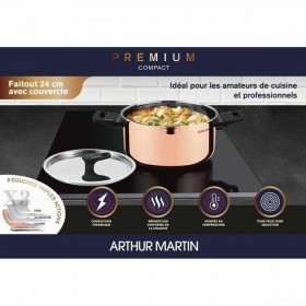 Casseruola Arthur Martin AM945GT Grigio Ø 24 cm 2,4 L