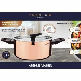Casseruola Arthur Martin AM945GT Grigio Ø 24 cm 2,4 L