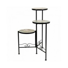 Supporto per Vaso Alexandra House Living Nero Ferro Piastrella 30 x 68 x 30 cm