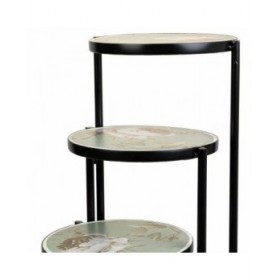 Supporto per Vaso Alexandra House Living Nero Ferro Piastrella 30 x 68 x 30 cm
