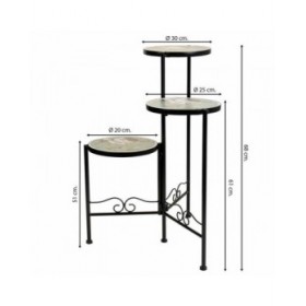 Supporto per Vaso Alexandra House Living Nero Ferro Piastrella 30 x 68 x 30 cm