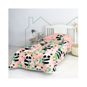 Trapunta HappyFriday Moshi Moshi Rosa 200 x 260 cm Panda