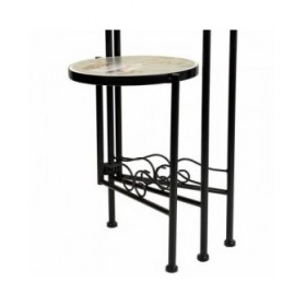 Supporto per Vaso Alexandra House Living Nero Ferro Piastrella 30 x 68 x 30 cm