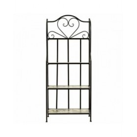 Scaffale Alexandra House Living Nero Ferro Forjare Piastrella 27 x 133 x 57 cm