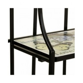 Scaffale Alexandra House Living Nero Ferro Forjare Piastrella 27 x 133 x 57 cm