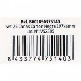 Cannucce Algon Cartone Nero 25 Pezzi 24 Unità