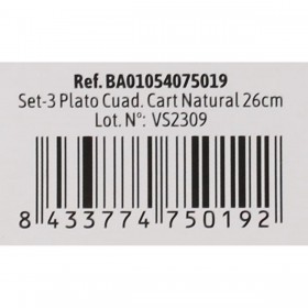 Set di piatti Algon Monouso Bianco Cartone Quadrato 26 cm (36 Unità)