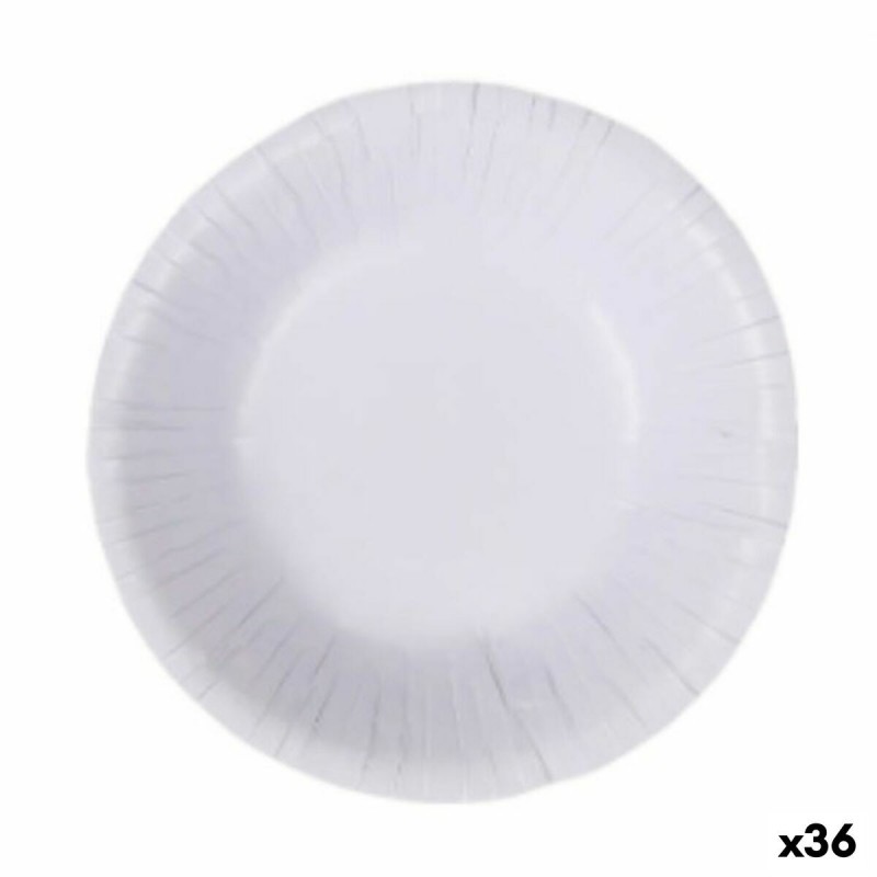 Set di piatti Algon Monouso Bianco Cartone 450 ml (36 Unità)