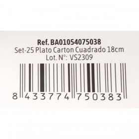 Set di piatti Algon Monouso Bianco Cartone 18 cm (36 Unità)