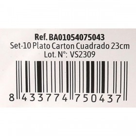 Set di piatti Algon Monouso Bianco Cartone 23 cm (36 Unità)