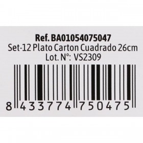 Set di piatti Algon Monouso Bianco Cartone 26 cm (36 Unità)