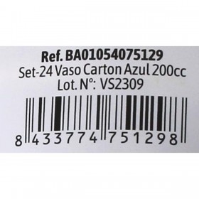 Set di Bicchieri Algon Cartone Monouso 200 ml Azzurro 36 Unità (24 Pezzi)