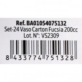 Set di Bicchieri Algon Cartone Monouso 200 ml Fucsia 36 Unità (24 Pezzi)