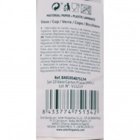 Set di Bicchieri Algon Cartone Monouso Argentato 36 Unità 200 ml (10 Pezzi)