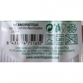 Set di Coltelli Algon Riutilizzabile Bianco 36 Unità 16,5 cm