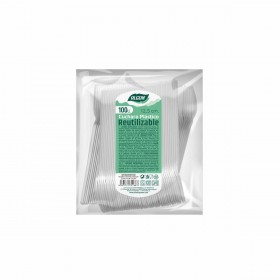 Set di Cucchiai Algon Riutilizzabile Bianco 20 Unità 12,5 cm