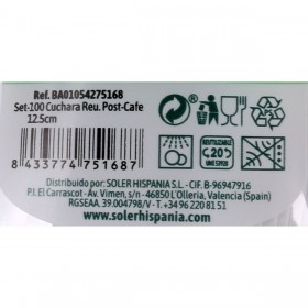 Set di Cucchiai Algon Riutilizzabile Bianco 20 Unità 12,5 cm
