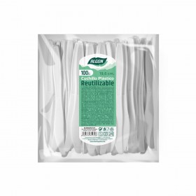 Set di Coltelli Algon Riutilizzabile Bianco 10 Unità 19,6 cm
