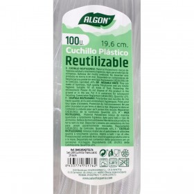 Set di Coltelli Algon Riutilizzabile Bianco 10 Unità 19,6 cm