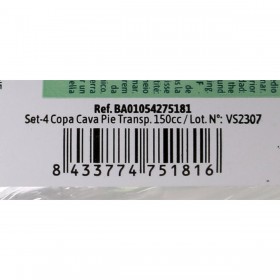 Calici da champagne riutilizzabili Algon Trasparente 24 Unità 150 ml (4 Pezzi)